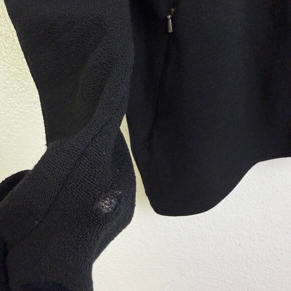 IBEX Wool Jacket Womens Large Black Full Zip Outdoors HIking Wool Embroidered - Picture 4 of 13